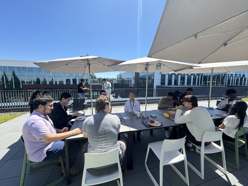 Lunch with the Microsoft intern cohort I led