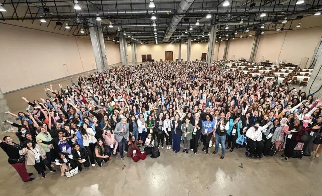 Group photo of attendees at the WiCyS 2025 Conference in Dallas
